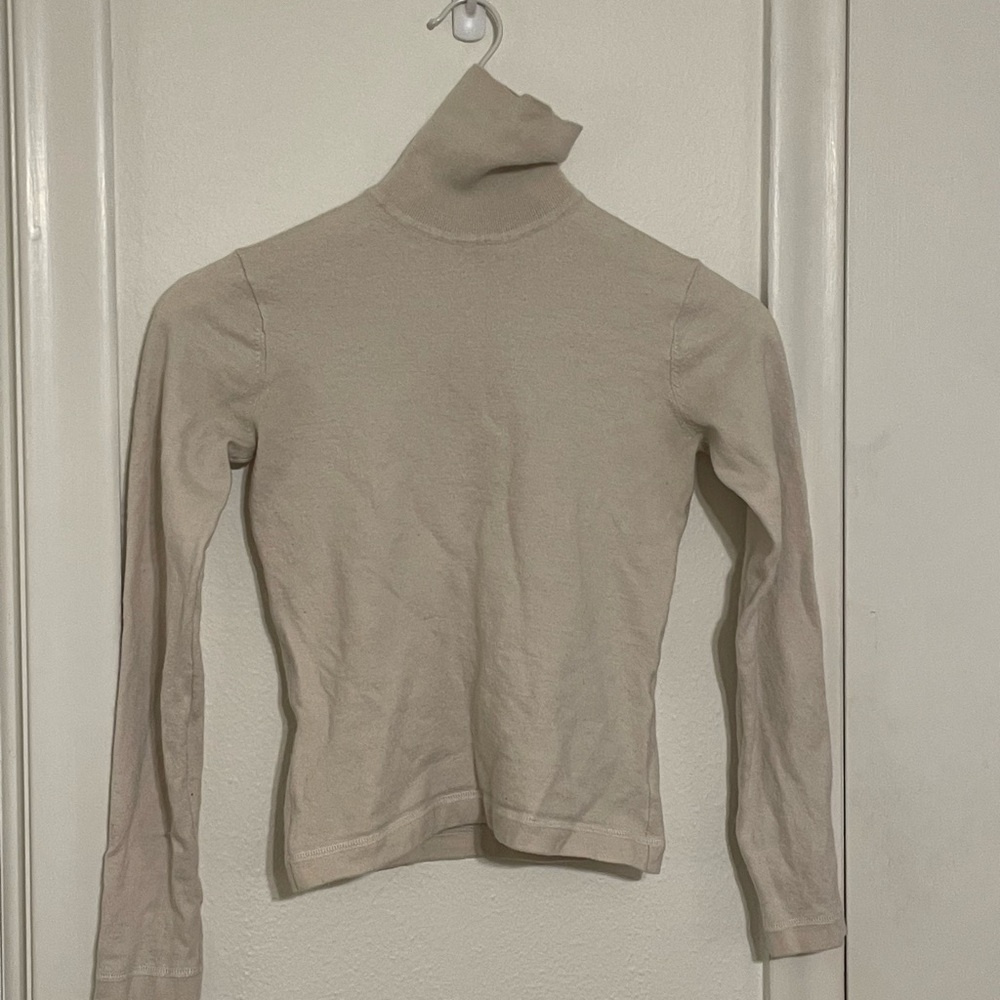 Uncle Studios beige wool turtleneck